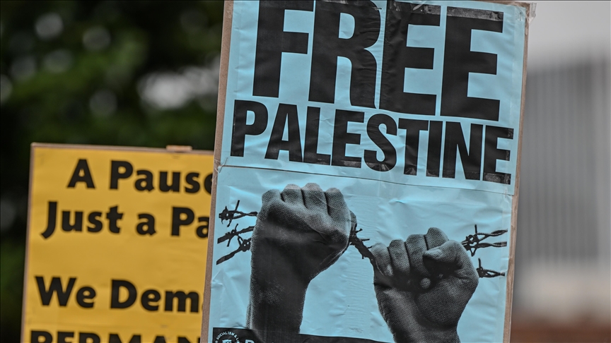 Judíos, musulmanes y cristianos se unen en una protesta por Palestina Estados Unidos 2024