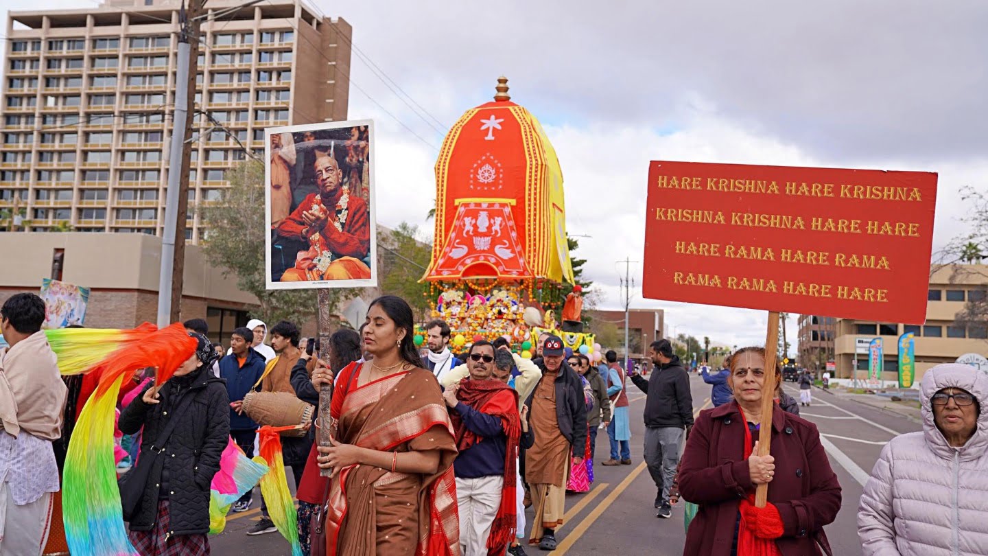 Devotos Hare Krishna celebran el desfile anual Jagannatha Ratha-Yatra Estados Unidos 2024