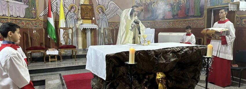Católicos de Gaza felicitan la Pascua a sus hermanos ortodoxos Palistina 2024