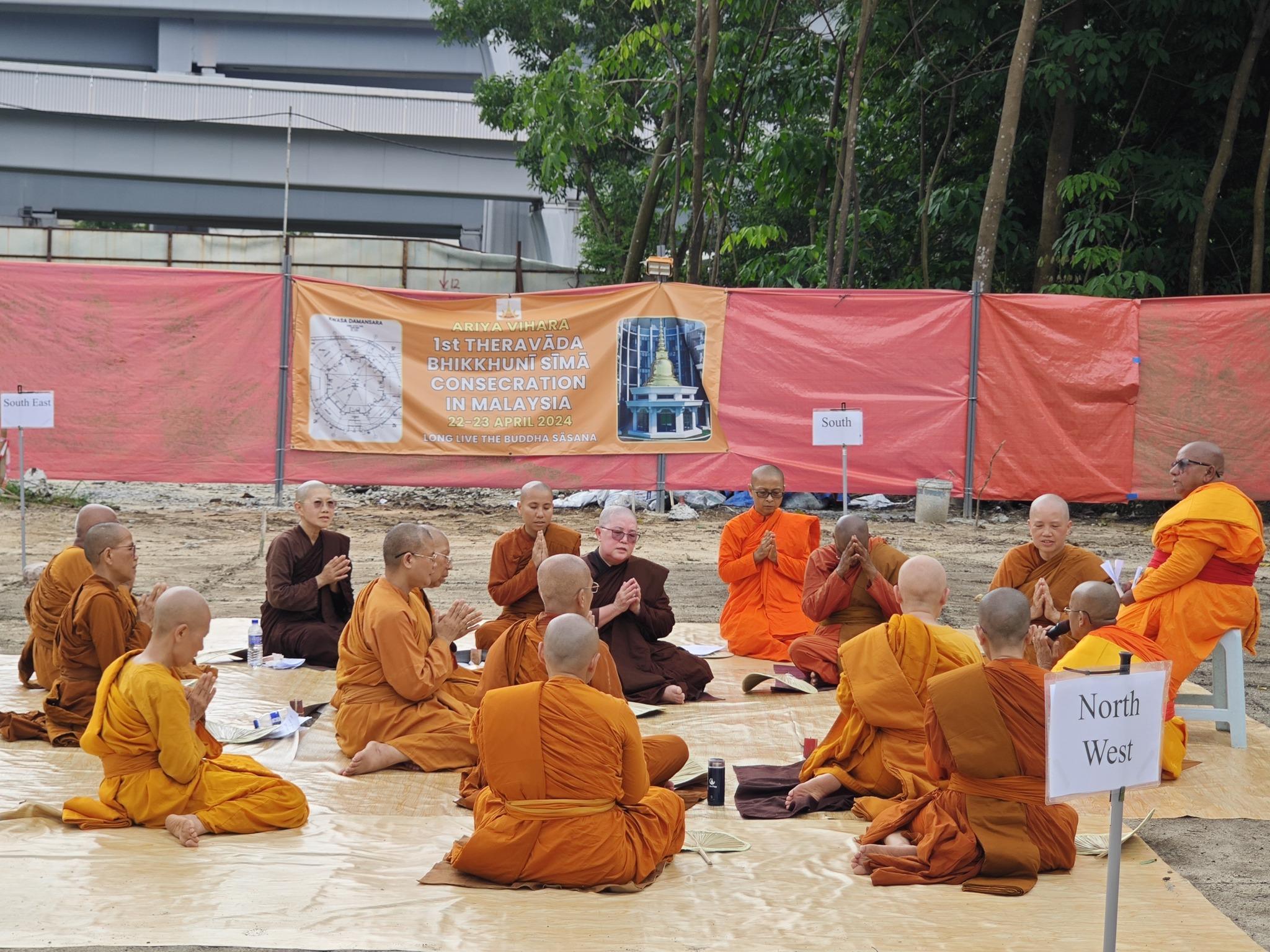 Se establece la primera Sima Theravada Bhikkhuni budista Malasia 2024