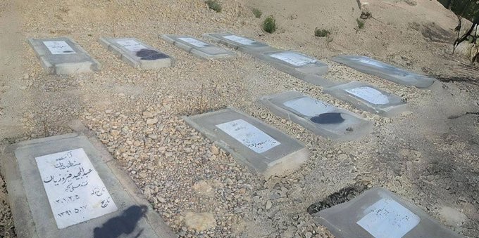 Vandalismo en el cementerio bahaí de Semnan Irñan 2024