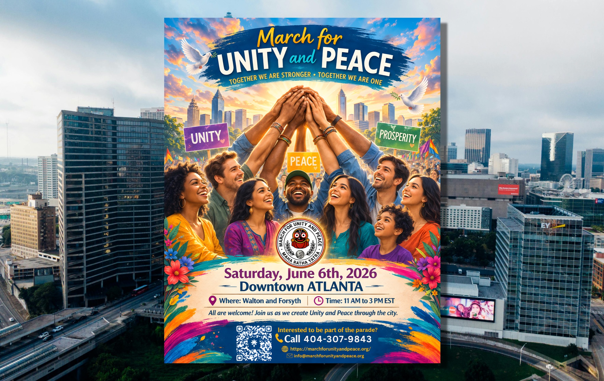 Los devotos hare krishna de Atlanta organizarán una «Marcha por la unidad y la paz» Estados Unidos 2026